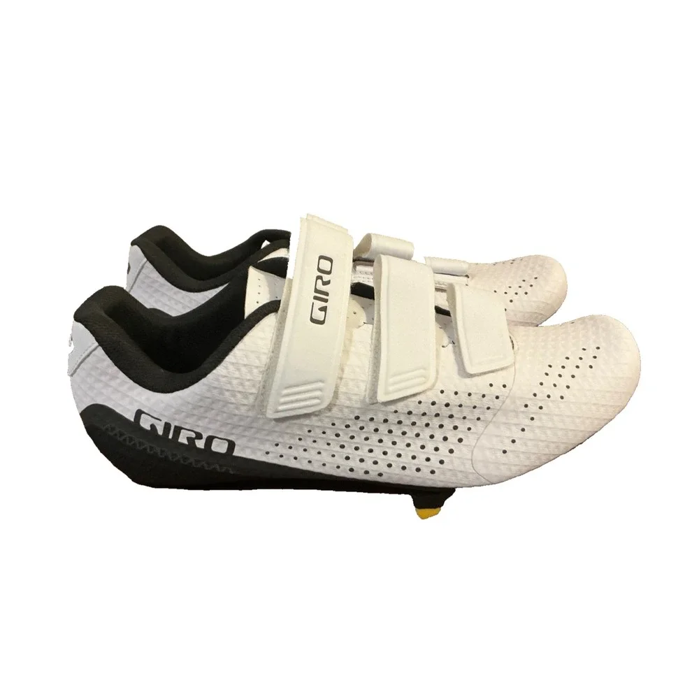 Giro Men's Stylus Road Cycling Shoe White/Black US 11 EU-45 Sport Insole NEW